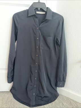 Abercrombie & Fitch satin button down long sleeves dress